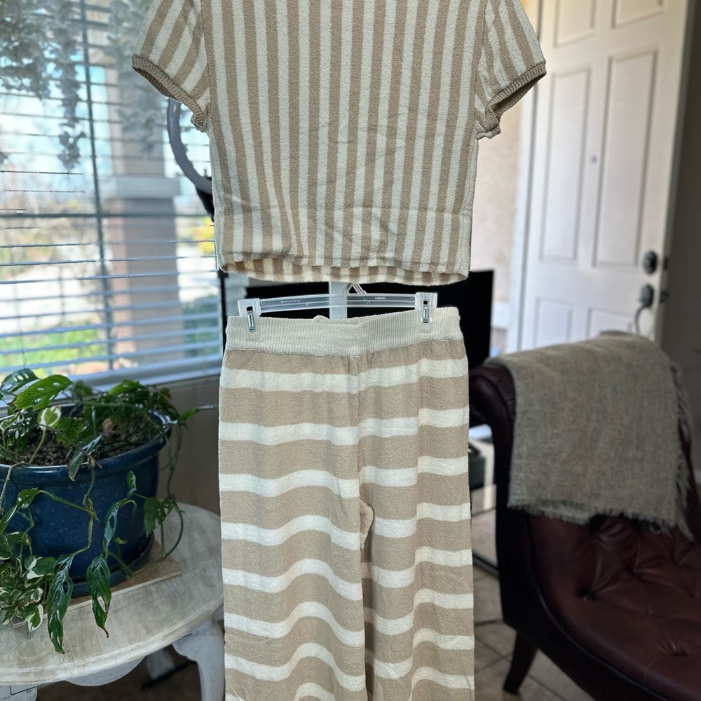 Free People Roberts Stripe Crop Top & Pants Set - Picture 5 of 7